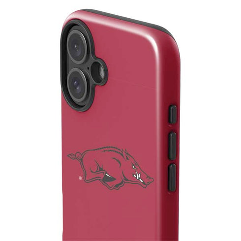 University of Arkansas-Fayetteville Razorbacks Red Logo iPhone 16 Plus Impact Case